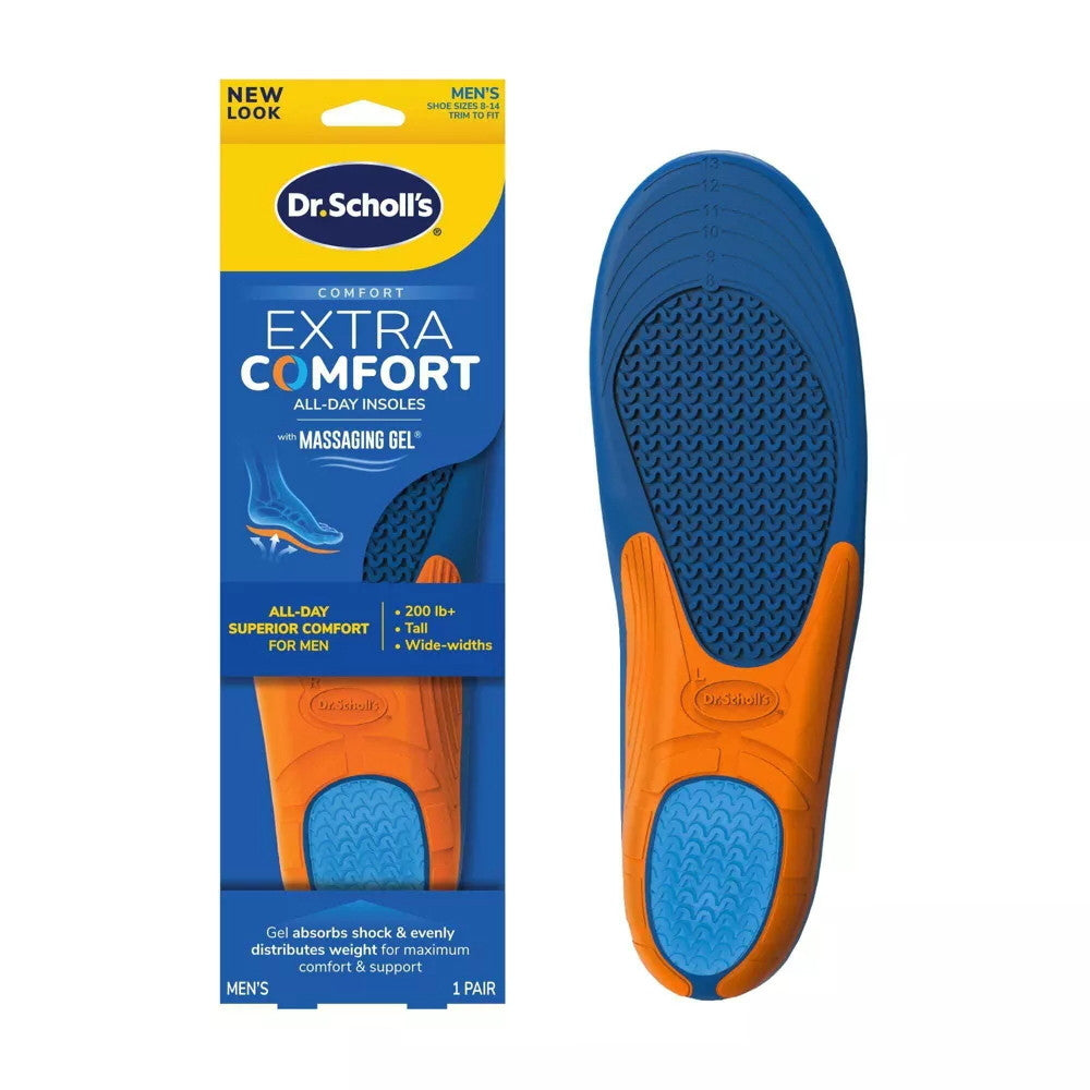 Dr. Scholl's Comfort And Energy Extra Support Massaging Gel Insoles Size 8-14, 1 Pair